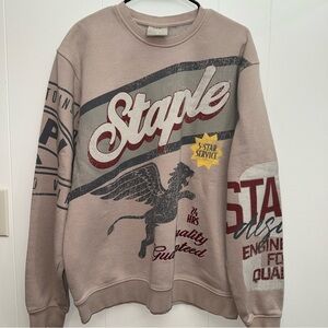 Jeff Staple Pullover Sweatshirt Men's Large Beige Quality Gryphon Crewneck